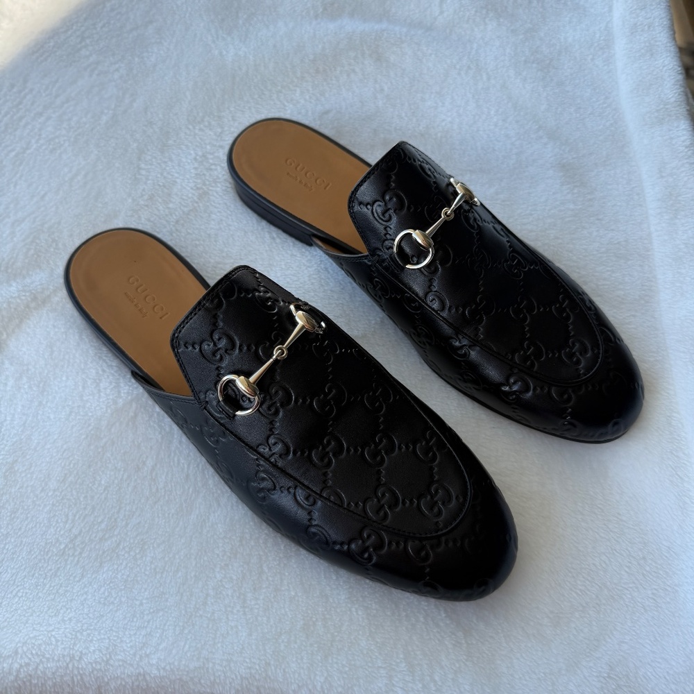 NEW GUCCI Princetown Mules SIZE 39.5 Fit For 9.5 US Slippers Loafers - Picture 2 of 5